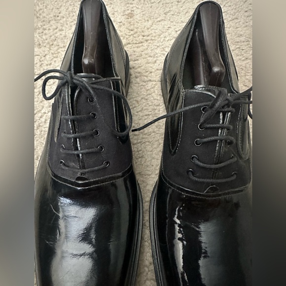 Mezlan Opera Men's 13M Black Patent Leather Formal Tuxedo Dress Shoes - Picture 3 of 6